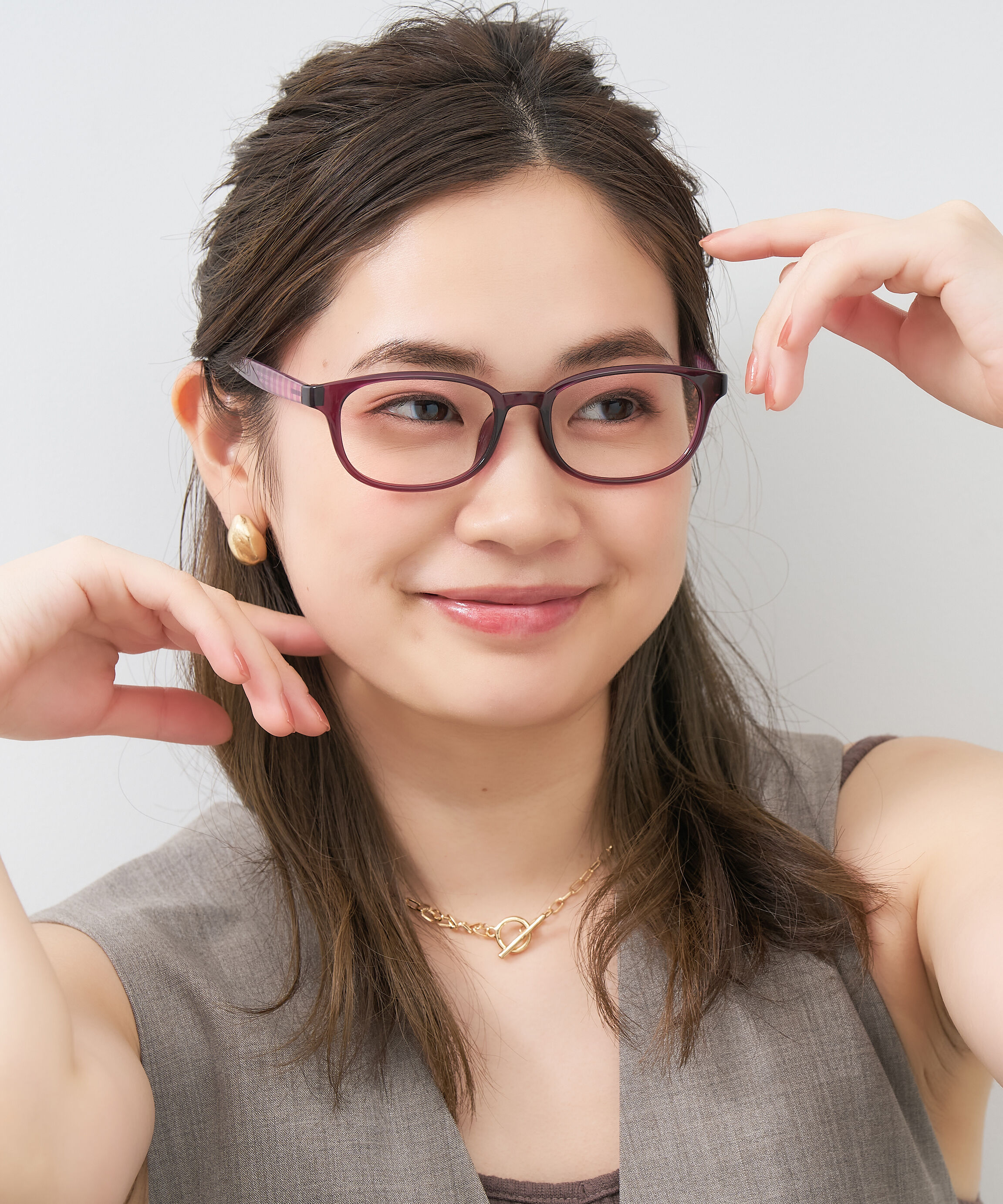  「【アウトレット価格】ウェリントン型 メガネ｜黒縁 クリア ストライプ レンズ交換券付き」|メガネ|