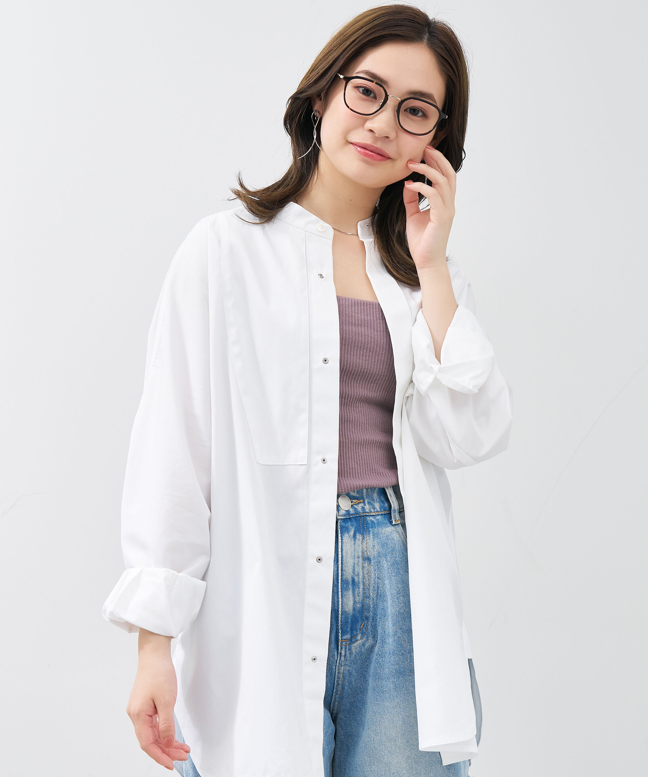  「ウェリントン型 大人可愛いメガネ トレンド感&times;きちんと感のあるデザイン｜黒縁 クリア レンズ交換券付き」|メガネ|