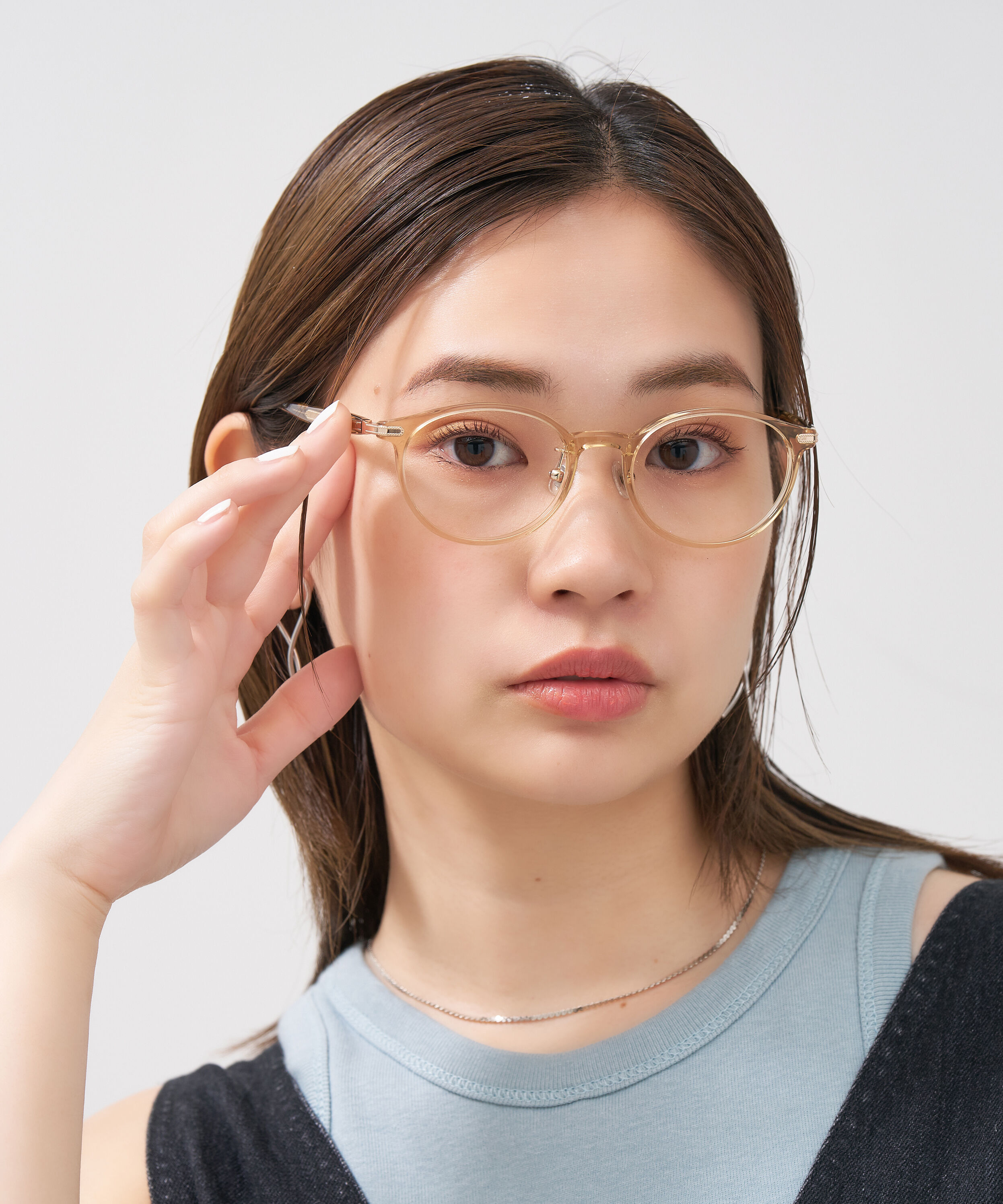  「オーバル型 メガネ｜上品で高級感のある 大人可愛いメガネ フェミニン レンズ交換券付き STANDARD MUSE」|メガネ|ブラウン