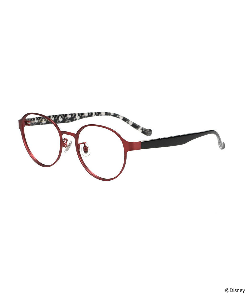  「ボストン型 メガネ Disney Collection created by Zoff Mickey & Friends ディズニー レンズ交換券付き」|メガネ|濃レッド(ワイン）1