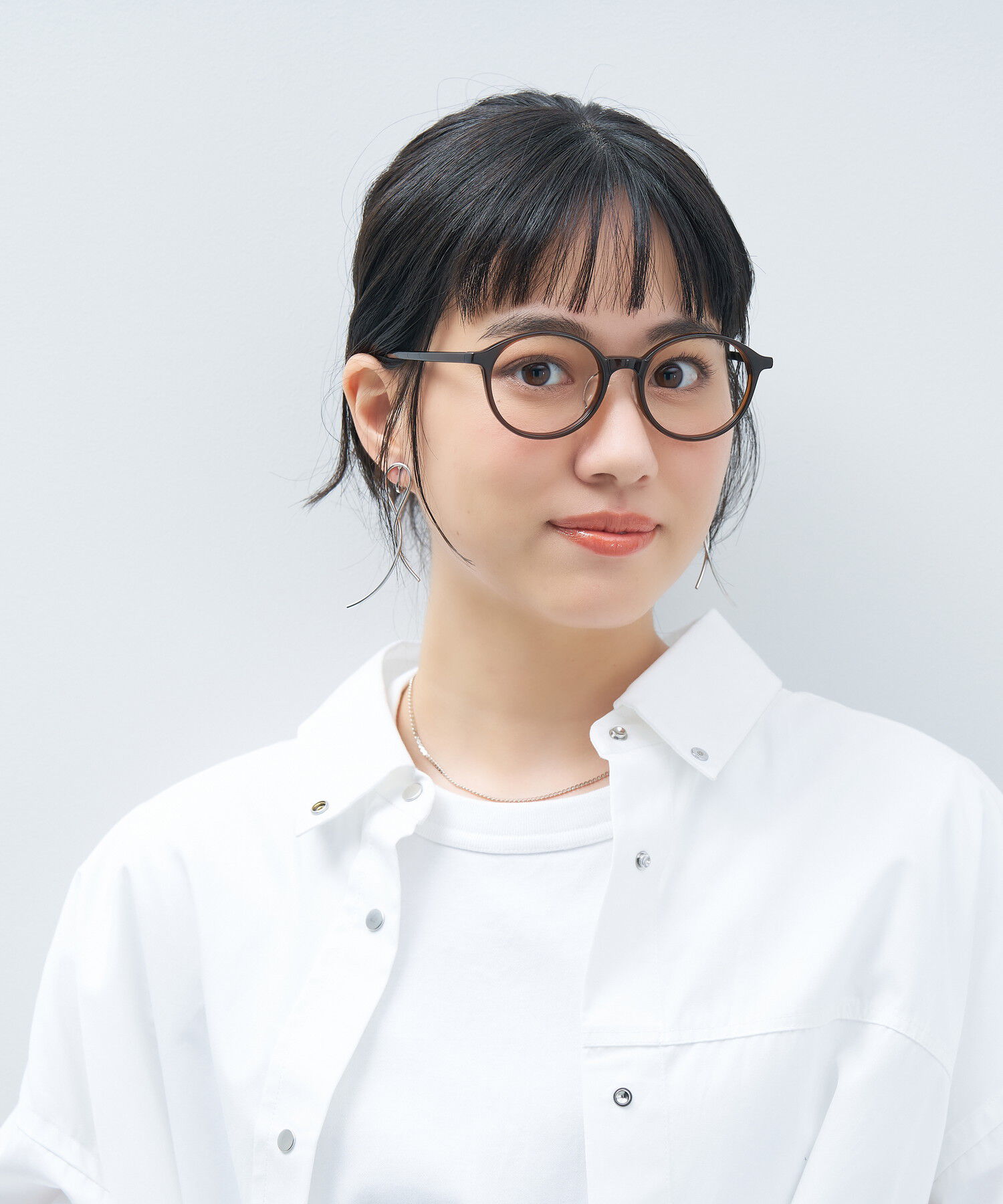  「ラウンド型 メガネ｜クラシックなラウンドフレーム レンズ交換券付き GO」|メガネ|ブラウン