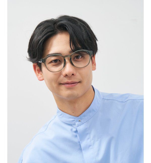  「ボストン型 メガネ│小顔効果 プラスチックフレーム│ビッグシェイプ｜ レンズ交換券付」|メガネ|