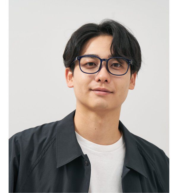  「ウェリントン型 メガネ│綺麗め プラスチックフレーム│レトロ｜ レンズ交換券付」|メガネ|ブルー