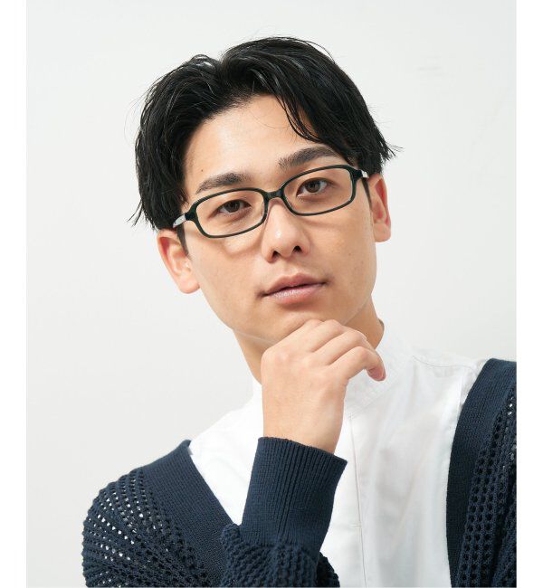  「スクエア型 メガネ｜ユニセックス 上質感のあるフレーム  レンズ交換券付」|メガネ|オリーブ