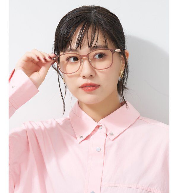  「ウェリントン型 メガネ│ズレ落ちにくい レザー調のラバーテンプルがオシャレなフレーム｜ レンズ交換券付」|メガネ|