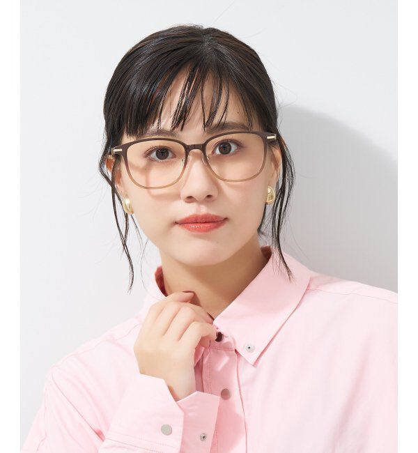  「ウェリントン型 メガネ│ズレ落ちにくい レザー調のラバーテンプルがオシャレなフレーム｜ レンズ交換券付」|メガネ|