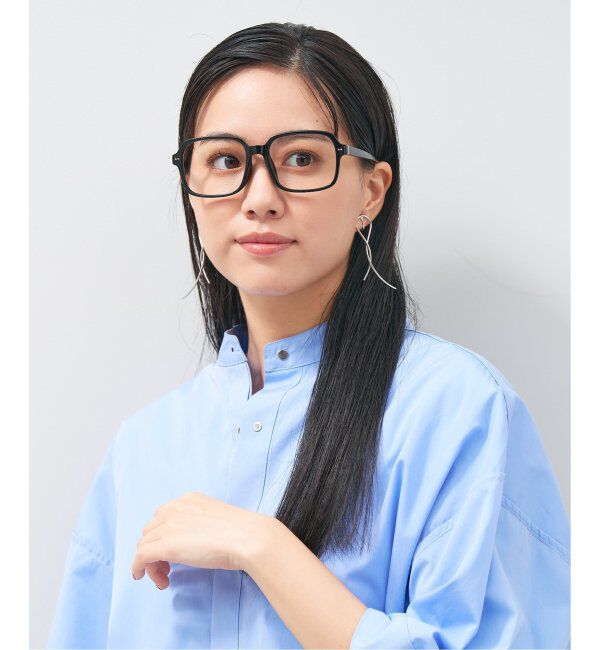  「ウェリントン型 メガネ│四角 黒縁 大きめ プラスチックフレーム│レトロ｜ レンズ交換券付」|メガネ|