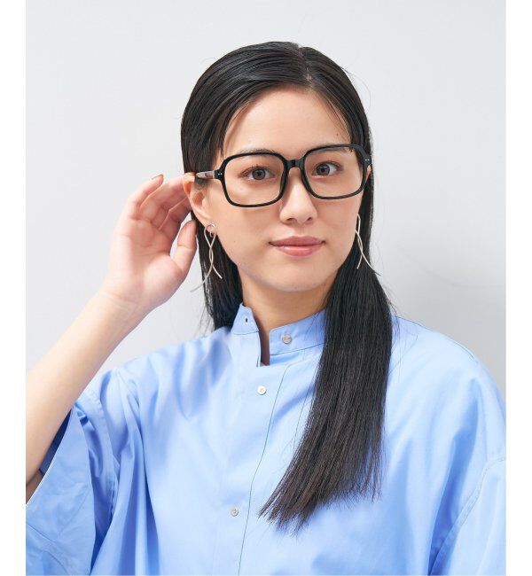  「ウェリントン型 メガネ│四角 黒縁 大きめ プラスチックフレーム│レトロ｜ レンズ交換券付」|メガネ|