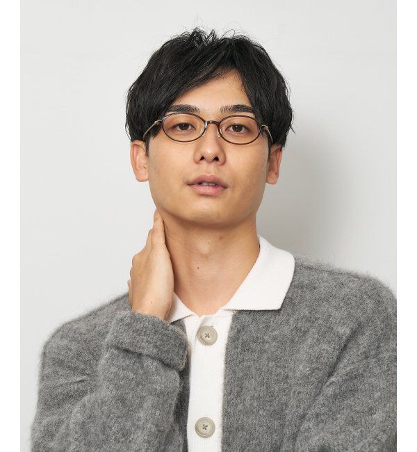  「オーバル型 軽量 メガネ 小ぶりで癖のないフレーム/SMART SKINNY  レンズ交換券付」|メガネ|ブラウン系その他1