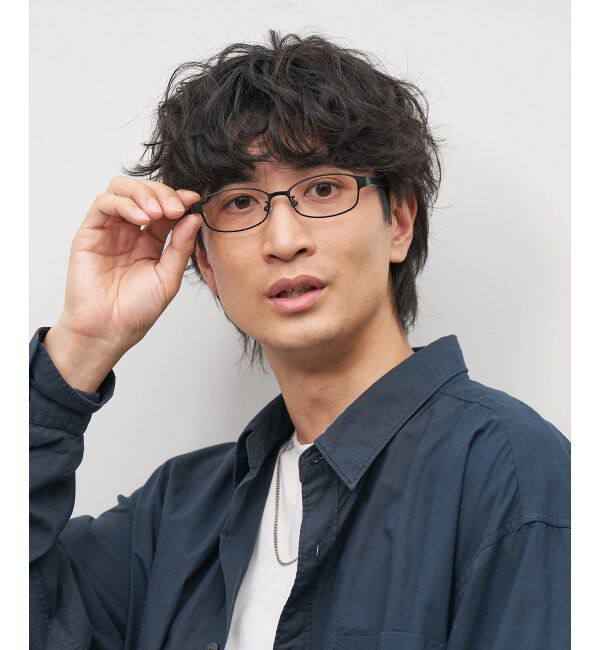  「スクエア型 メガネ メタルがきちんと感を演出してくれるフレーム/TRAD PATTERNS  レンズ交換券付」|メガネ|