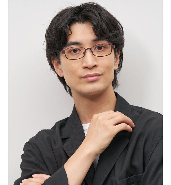  「スクエア型 メガネ メタルがきちんと感を演出してくれるフレーム/TRAD PATTERNS  レンズ交換券付」|メガネ|