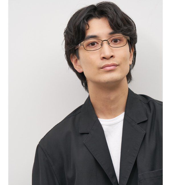  「スクエア型 メガネ メタルがきちんと感を演出してくれるフレーム/TRAD PATTERNS  レンズ交換券付」|メガネ|
