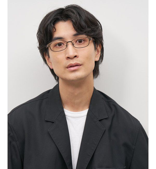  「スクエア型 メガネ メタルがきちんと感を演出してくれるフレーム/TRAD PATTERNS  レンズ交換券付」|メガネ|