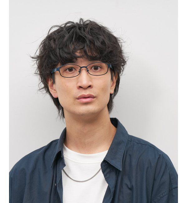  「スクエア型 メガネ メタルがきちんと感を演出してくれるフレーム/TRAD PATTERNS  レンズ交換券付」|メガネ|