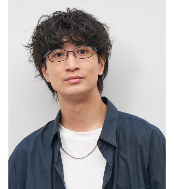  「スクエア型 メガネ メタルがきちんと感を演出してくれるフレーム/TRAD PATTERNS  レンズ交換券付」|メガネ|