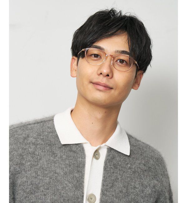  「ウェリントン型 メガネ 軽量 大人可愛い おうちメガネ 伊達メガネ レンズ交換券付」|メガネ|ライトピンク