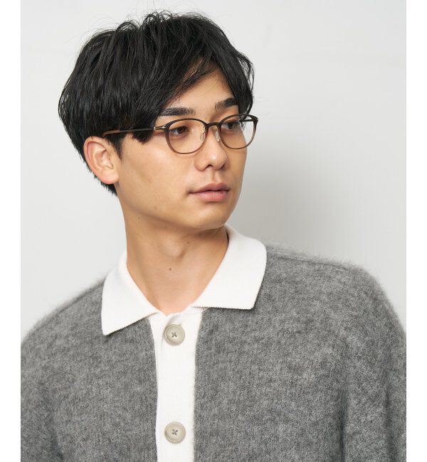  「ウェリントン型 メガネ 軽量 大人可愛い おうちメガネ 伊達メガネ レンズ交換券付」|メガネ|濃ブラウン