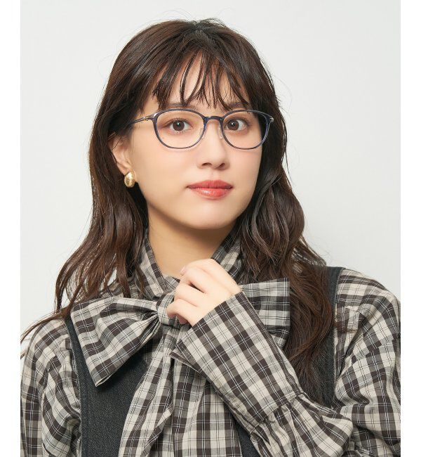  「ウェリントン型 メガネ 軽量 大人可愛い おうちメガネ 伊達メガネ レンズ交換券付」|メガネ|