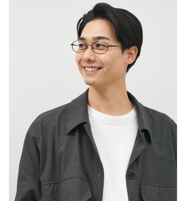  「Zoff｜オーバル メガネ｜メタルフレーム 伊達・度付き｜TRAD METAL レンズ交換券付」|メガネ|ブラック系その他