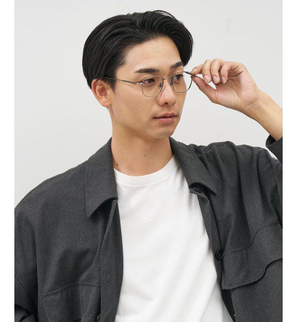  「Zoff｜四角 メガネ｜メタルフレーム 伊達・度付き｜FASHION AUTUMN レンズ交換券付」|メガネ|シルバー