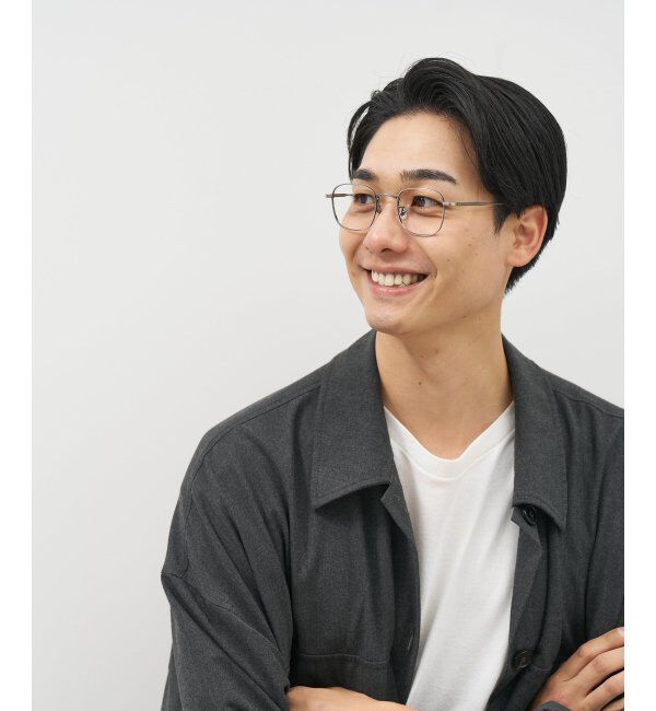  「Zoff｜四角 メガネ｜メタルフレーム 伊達・度付き｜FASHION AUTUMN レンズ交換券付」|メガネ|