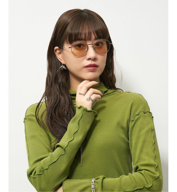  「【LOVE BY e.m.コラボ】【WEB限定】&ldquo;flutter&rdquo;｜ボストン型メタルサングラス｜Zoff｜LOVE BY e.m.」|サングラス|