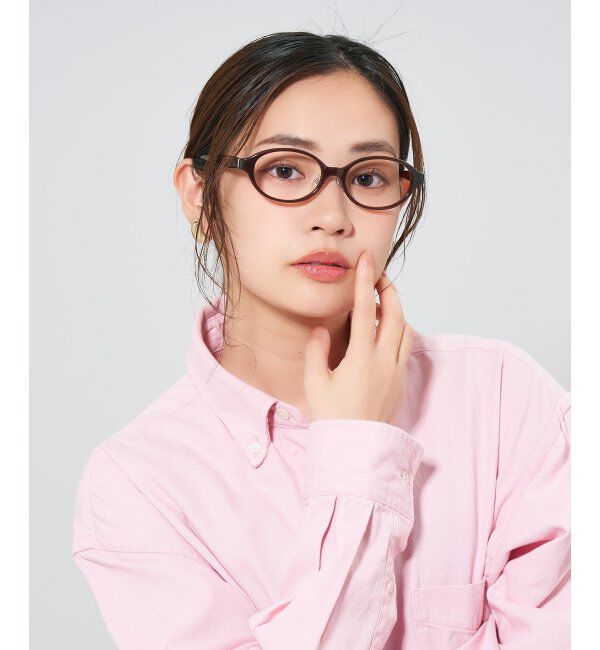  「オーバル型メガネ｜レディース 女性用 可愛い リボン パステル｜Zoff｜SWEET レンズ交換券付」|メガネ|薄ブラウン1