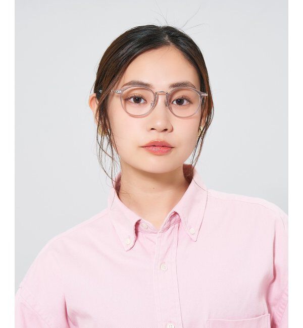  「ボストン型メガネ｜レディース 女性用 可愛い リボン パステル｜Zoff｜SWEET レンズ交換券付」|メガネ|薄グレー