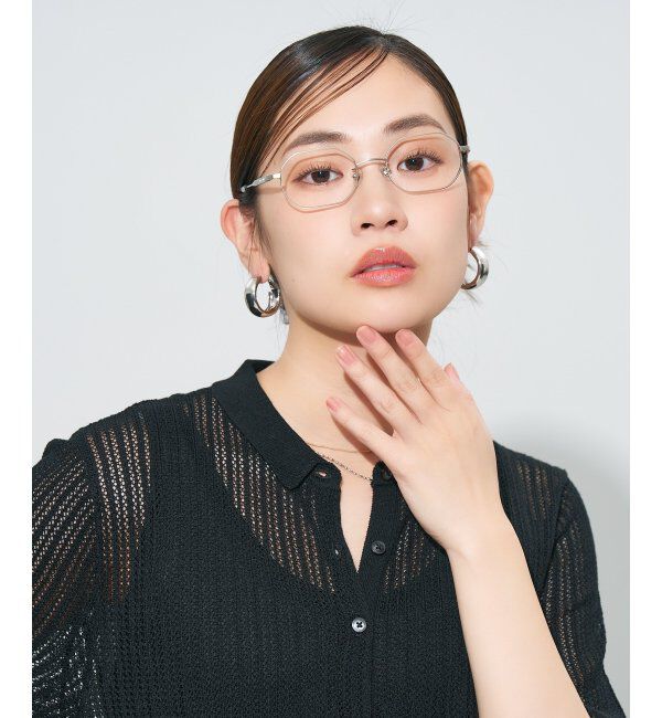  「ウエリントン型メガネ｜読書 レディース 女性用 大人可愛い 大理石｜Zoff｜CHIC レンズ交換券付」|メガネ|