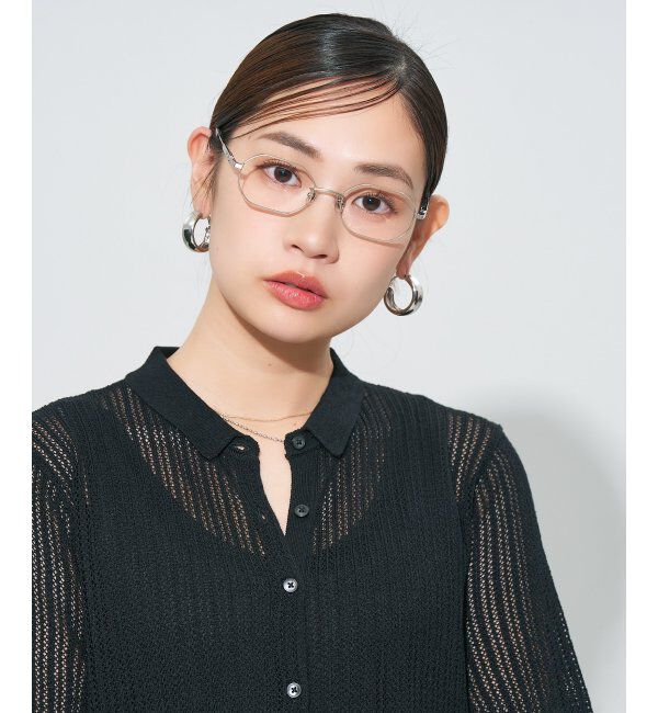  「ウエリントン型メガネ｜読書 レディース 女性用 大人可愛い 大理石｜Zoff｜CHIC レンズ交換券付」|メガネ|