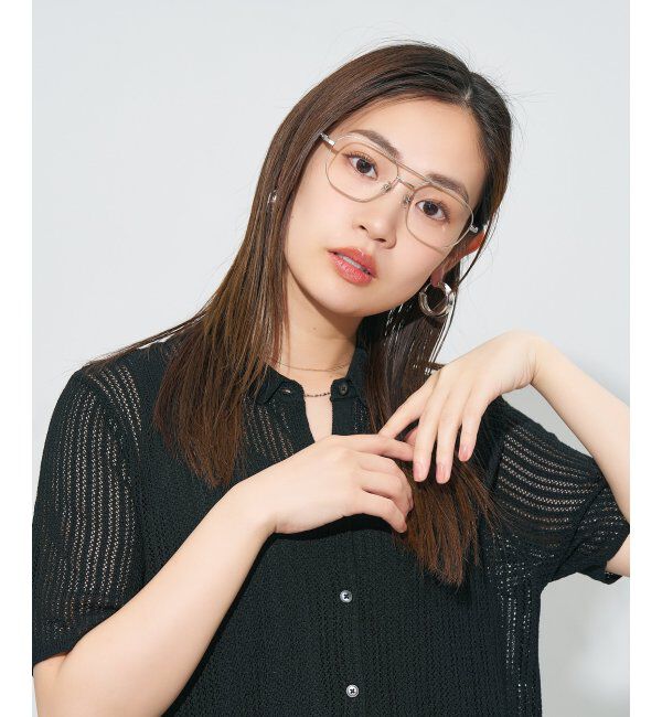  「ウエリントン型メガネ｜読書 レディース 女性用 大人可愛い 大理石｜Zoff｜CHIC レンズ交換券付」|メガネ|