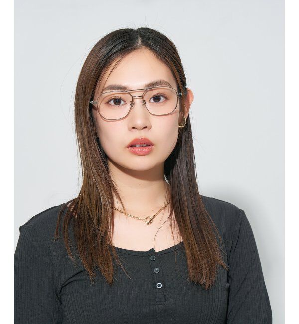  「ウエリントン型メガネ｜読書 レディース 女性用 大人可愛い 大理石｜Zoff｜CHIC レンズ交換券付」|メガネ|