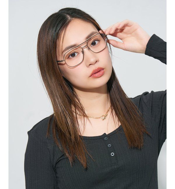  「ウエリントン型メガネ｜読書 レディース 女性用 大人可愛い 大理石｜Zoff｜CHIC レンズ交換券付」|メガネ|