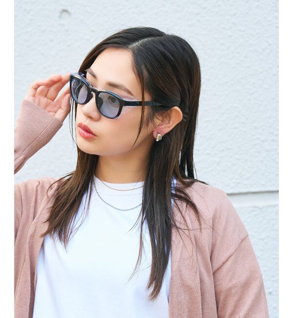  「ウェリントン型 花粉/飛沫対策 サングラス  (Zoff PROTECT 2WAY)  花粉メガネ メガネ 紫外線防止 UVカット」|サングラス|黒3