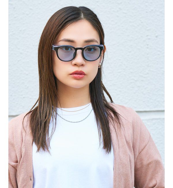  「ウェリントン型 花粉/飛沫対策 サングラス  (Zoff PROTECT 2WAY)  花粉メガネ メガネ 紫外線防止 UVカット」|サングラス|