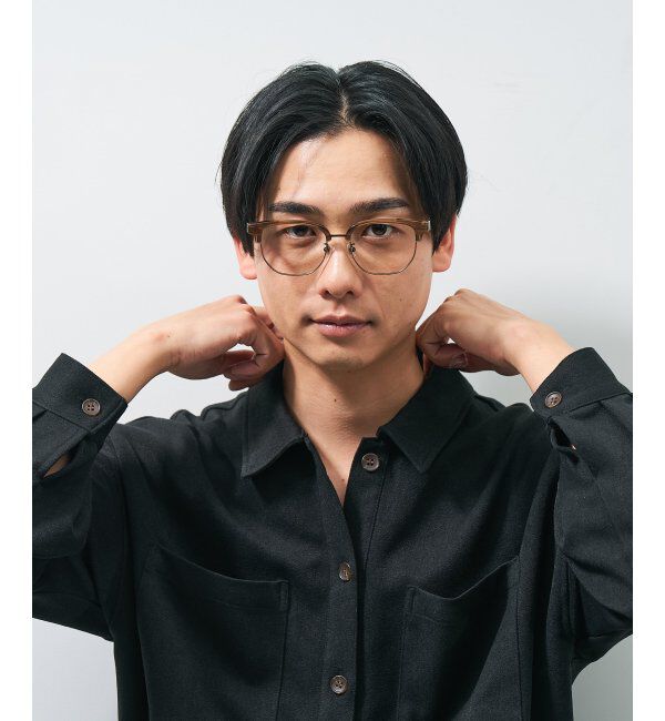  「ウエリントン型メガネ｜読書 レディース 女性用 大人可愛い 大理石｜Zoff｜CHIC レンズ交換券付」|メガネ|