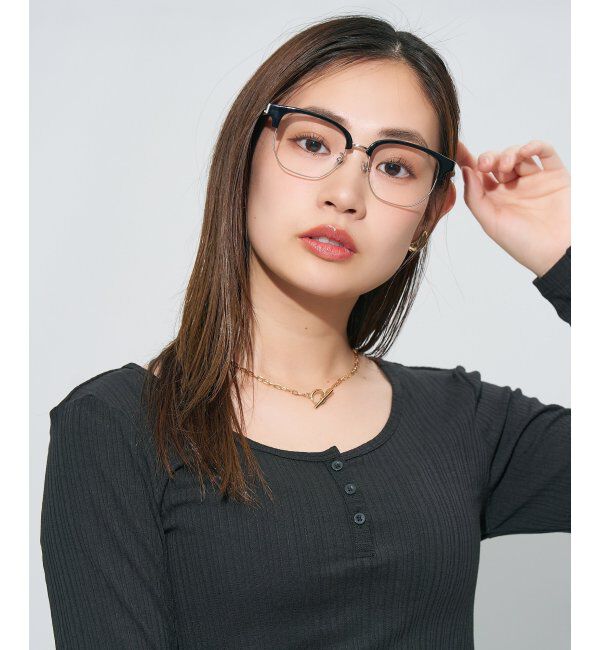  「ウエリントン型メガネ｜読書 レディース 女性用 大人可愛い 大理石｜Zoff｜CHIC レンズ交換券付」|メガネ|