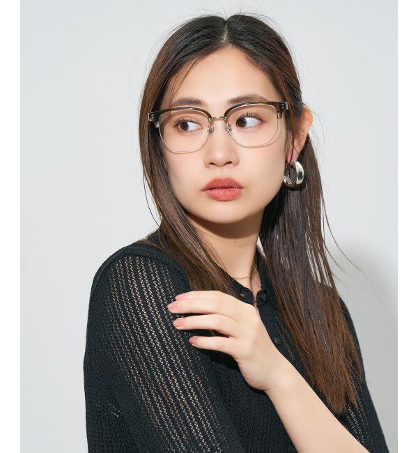  「ウエリントン型メガネ｜読書 レディース 女性用 大人可愛い 大理石｜Zoff｜CHIC レンズ交換券付」|メガネ|