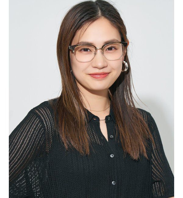  「ウエリントン型メガネ｜読書 レディース 女性用 大人可愛い 大理石｜Zoff｜CHIC レンズ交換券付」|メガネ|