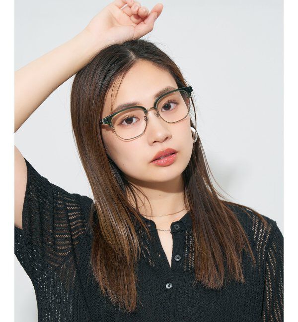  「ウエリントン型メガネ｜読書 レディース 女性用 大人可愛い 大理石｜Zoff｜CHIC レンズ交換券付」|メガネ|