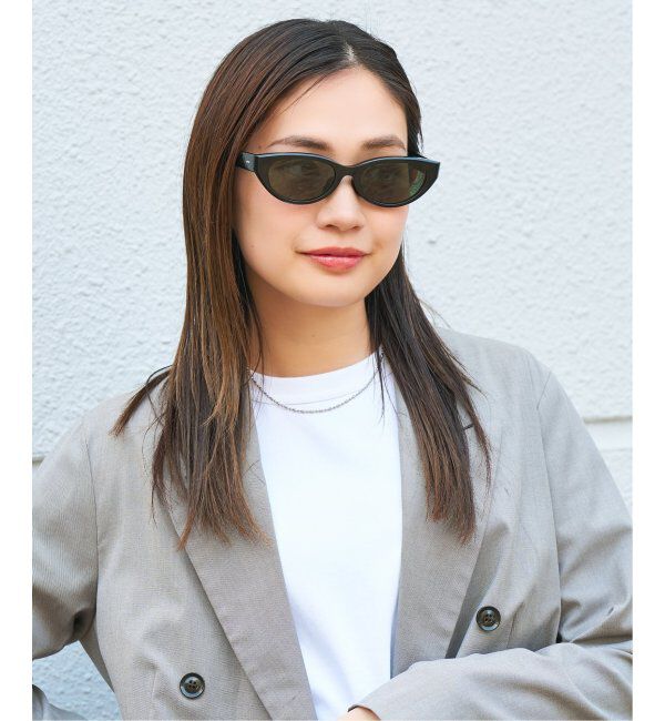  「Zoff｜JOURNAL STANDARD relume オーバル型 横長 サングラス 紫外線対策 UVカット ジャーナルスタンダード」|サングラス|