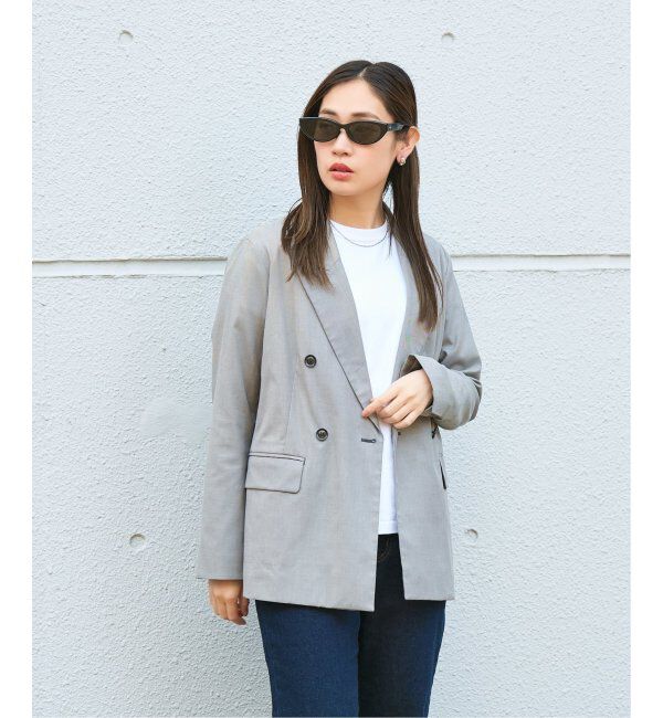  「Zoff｜JOURNAL STANDARD relume オーバル型 横長 サングラス 紫外線対策 UVカット ジャーナルスタンダード」|サングラス|