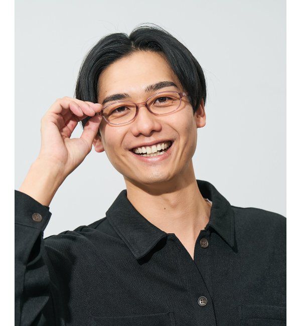  「オーバル型 メガネ | 大人可愛い 伊達メガネ レディース レンズ交換券付」|メガネ|ピンク