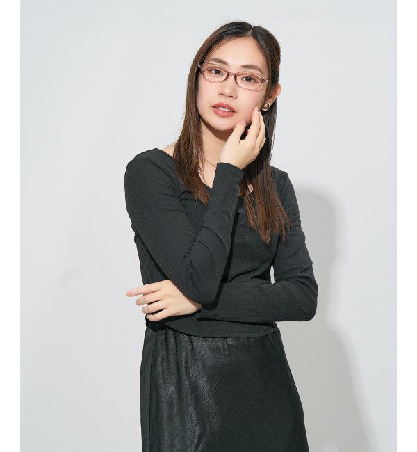  「オーバル型 メガネ | 大人可愛い 伊達メガネ レディース レンズ交換券付」|メガネ|