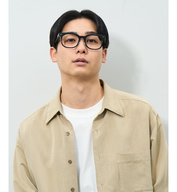  「ウェリントン型 メガネ | 横長 黒縁フレーム 伊達メガネ ユニセックス CLASSIC  レンズ交換券付」|メガネ|