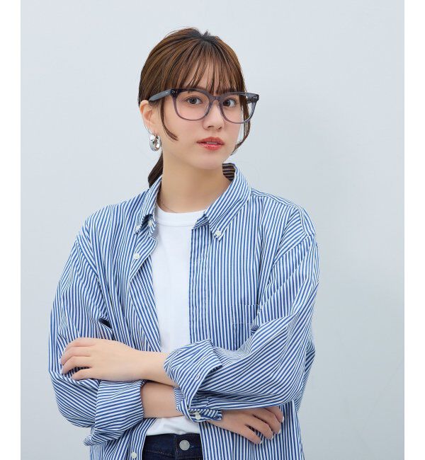  「ウェリントン型 メガネ | 横長 黒縁フレーム 伊達メガネ ユニセックス CLASSIC  レンズ交換券付」|メガネ|