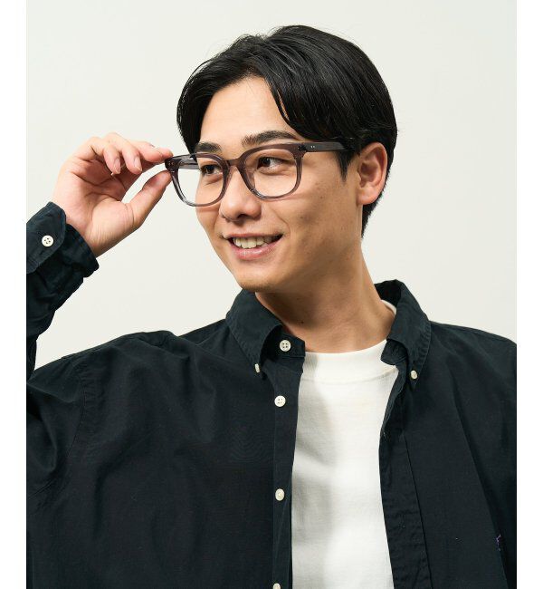  「ウェリントン型 メガネ | 横長 黒縁フレーム 伊達メガネ ユニセックス CLASSIC  レンズ交換券付」|メガネ|