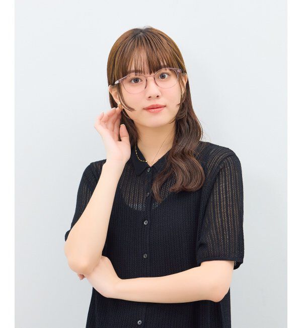  「ボストン型 メガネ | 伊達メガネ ユニセックス CLASSIC  レンズ交換券付」|メガネ|ピンク