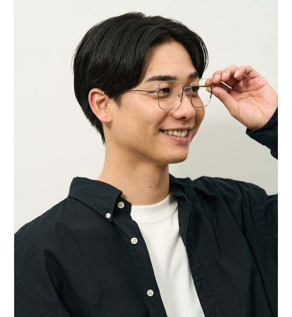  「ウェリントン型 メガネ | メタル 大きめ ゴールド シルバー 伊達メガネ ユニセックス TRAD レンズ交換券付」|メガネ|