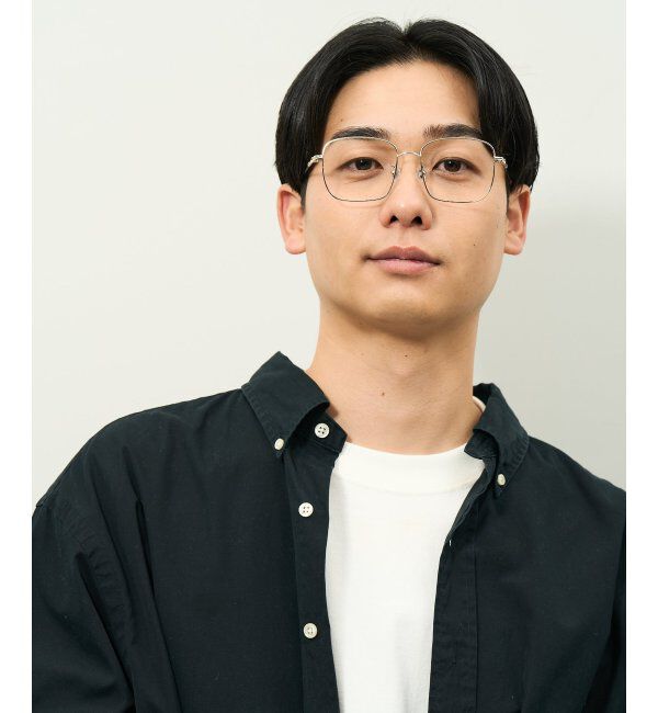  「ウェリントン型 メガネ | メタル 大きめ ゴールド シルバー 伊達メガネ ユニセックス TRAD レンズ交換券付」|メガネ|